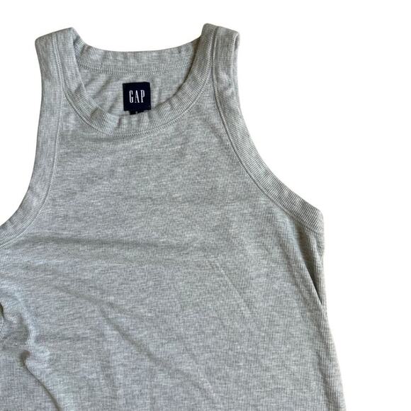 Gap Rib Halter Dress Heather Grey Small - Picture 6 of 7